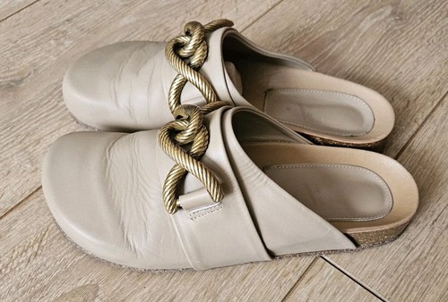 Zara chunky chain leather mule - zara,