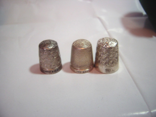 Three vintage thimbles - vintage, thimbles-2