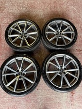 GENUINE AUDI  A4 S4 A5 S5 B9 19 INCH ALLOY WHEEL SET X4 DIAMOND CUT WITH TYRES