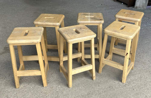 Reclaimed wooden school lab - wooden,