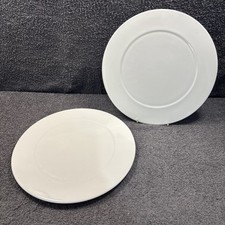 2 White Steelite Albalite Charger Plates 30cm (under Dinner plate) 12 Available