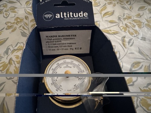 Brass marine barometer new - brass,