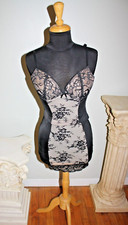 Marilyn Monroe Intimates Black/Nude Lace Lined Padded Underwire Chemise Lingerie