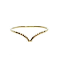 14ct Gold Wishbone Stacker