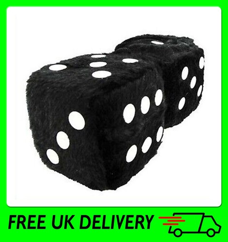 Pair large furry dice - a,