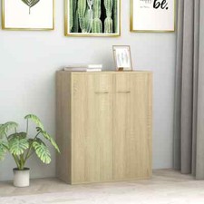 Small Sideboard Cupboard Cabinet White Storage Unit Hallway Bedroom Office Slim