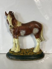 Cast Iron Horse Door Stop Nice Detail Knee needs A Touch Up