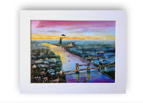 Mary poppins mounted print - mary,