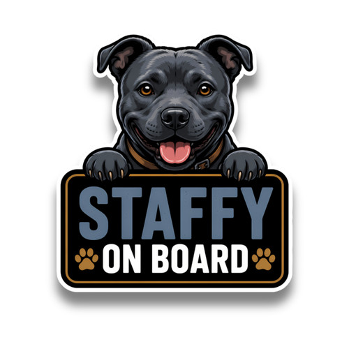 Staffy terrier dog board - dog, on