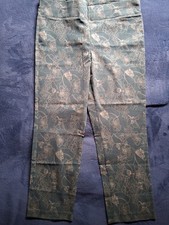 Mr Max Floral Print Straight Leg Modern Stretch Trouser Green Size 22, BNWOT
