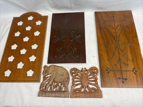 Job lot carved panels antique - carved,