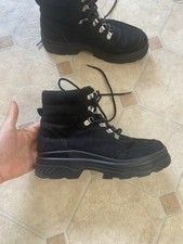 Faith Women's Black Leather Chunky Chelsea Ankle Boots Shoes UK 6 EUR 39