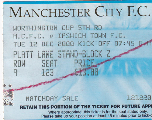 Ticket man city ipswich town - v,