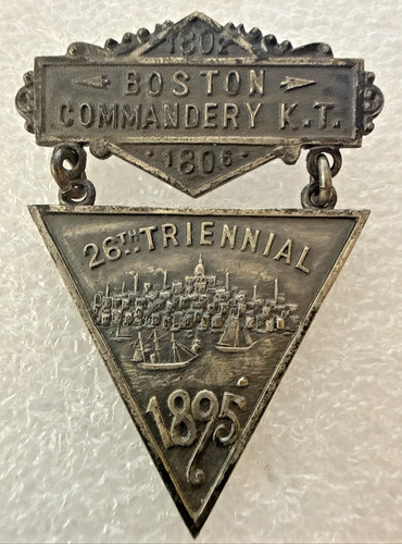 Masonic knights templar medal - knights,