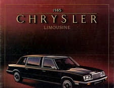 Chrysler Limousine 1985 USA Market Foldout Sales Brochure
