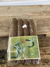 Old School 80’s Full Size Road Bike Grips-Retro Holy Brown- Classic Leather-Feel