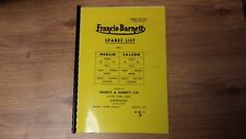 Francis Barnett Merlin 122cc 52-54 & Falcon 197cc 54-58 Parts book manual  FB02