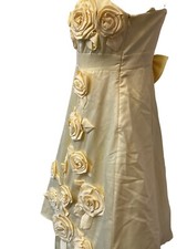 Debut Lemon Strappy BridesmaId Dress Fit 12-14 Excellent Cond Away