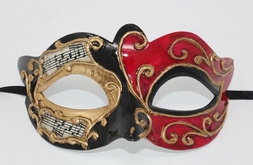 Red black gold musical notes - &,