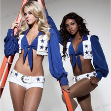 Sexy High School Gymnastics Sports Meeting Dallas Cowgirl Cheerleader Cosplay HH