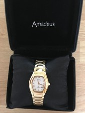 AMADEUS LADIES GOLD PLATED DRESS WATCH   - RRP £120