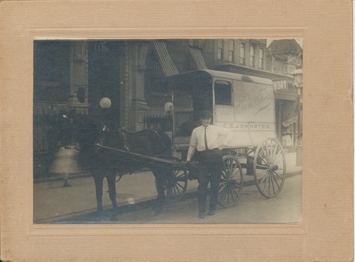 Horse drawn seafood delivery - seafood,