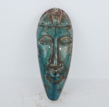Rare Ancient Egyptian Antique Faience Mask of King BC Egyptology