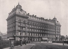 The Grosvenor Hotel - with part of Victoria station on the Left. London 1896