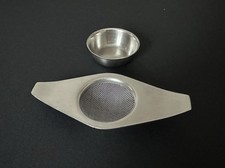 Vintage Old Hall Stainless Steel Robert Welch Tea Strainer and Bowl 