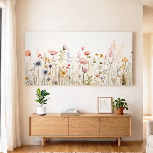 Pastel floral wall art - pastel,