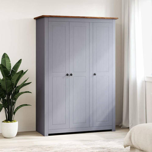 Wardrobe door grey solid - 3-door,