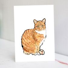 Ginger Tabby Birthday Card -
