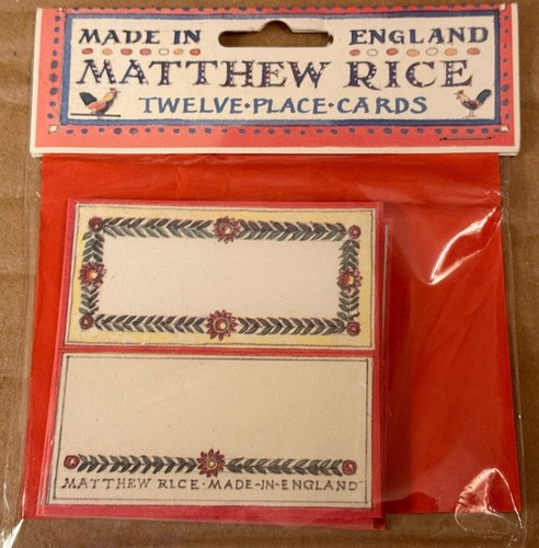 Matthew rice place cards - place,