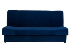 BLUE 3 SEATER SOFA BED WITH STORAGE, BONELL SPRINGS, DOUBLE BED, WERSALKA  NIKA