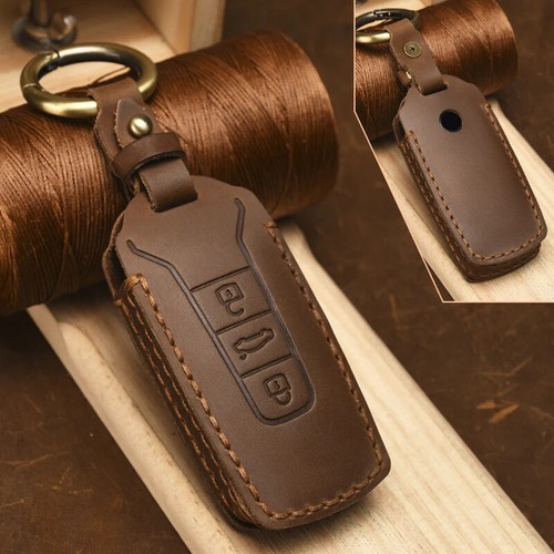 Leather car key - key, case
