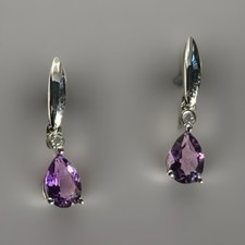 9ct White Gold Amethyst