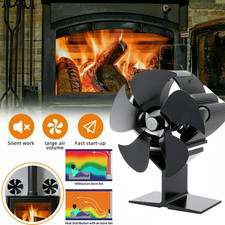5 Blade Stove Fan Heat Powered