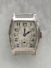 A Fine and Rare Vintage Vertex Watch Co. Art Deco Silver Tonneau-shape Watch