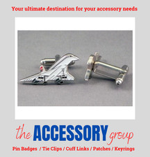 New Pair Concorde Aeroplane Jet airplane mens cufflinks cuff links metal enamel