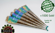 100% Natural Fresh Organic Henna Cones Handmade Mehndi 20g cone  0.50 mm pin tip