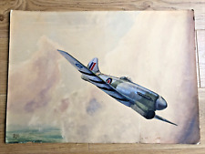 STANLEY ORTON BRADSHAW Vintage WW2 Hawker Tempest Watercolour board- 50x35.5cm