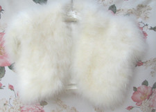 NWOT John Lewis Ivory Cream MARABOU FEATHER Fur BRIDAL Shrug Jacket L 12/14  £95