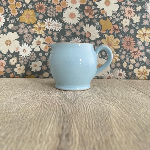 Small aqua blue milk creamer - small,