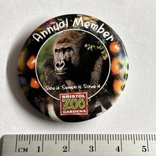 Collectible pin badge Bristol Zoo Gardens Annual Member Gorilla