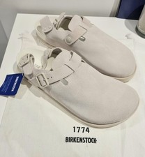 NEW* UK10 Birkenstock Mules Sandals Exquisite 1774 Tokio III Bone Suede Reg fit