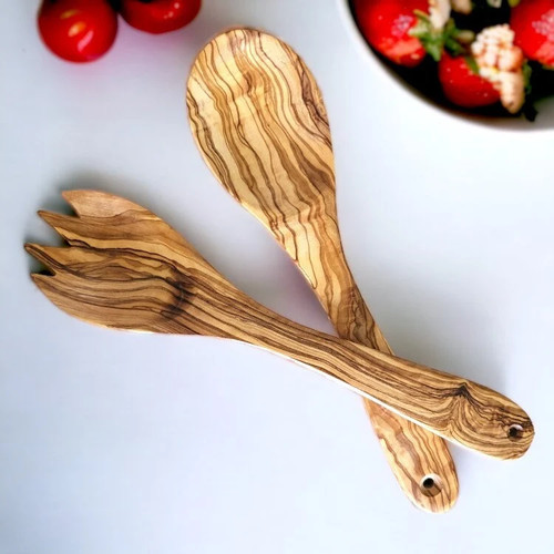 Olive wood large salad serving - large,