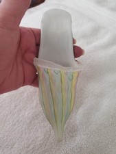 Vintage ruffled glass slipper