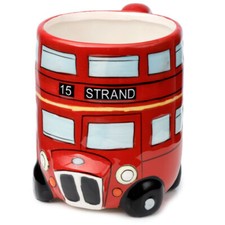 Red Routemaster Bus Ceramic Shaped Mug - London Icon - H-10cm -Brand New & Boxed