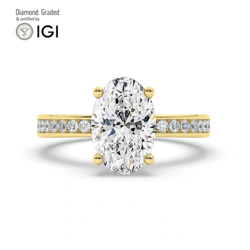 Oval diamond engagement ring - oval,