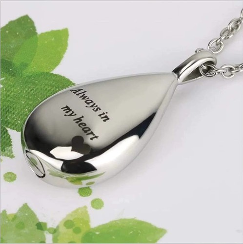 Teardrop ashes necklace - ashes,